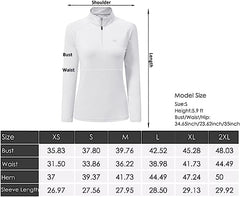 YIRUIYA Half Zip Pullover Women Running Shirt Athletic Long Sleeve Workout Tops