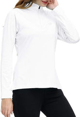 YIRUIYA Half Zip Pullover Women Running Shirt Athletic Long Sleeve Workout Tops