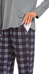 YIRUIYA Plaid Long Sleeve Soft Loungewear Pajama Set