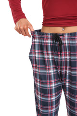 YIRUIYA Women's Long Sleeve Plaid Pants Pajama Set