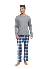 YIRUIYA Plaid Long Sleeve Soft Loungewear Pajama Set