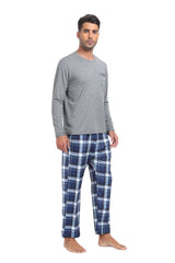 YIRUIYA Plaid Long Sleeve Soft Loungewear Pajama Set