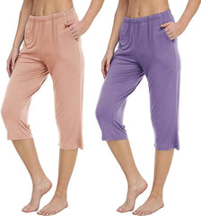 YIRUIYA Women's 3/4 long soft pajama pants