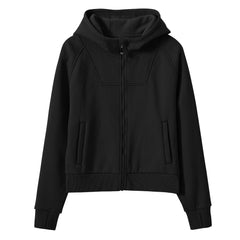 YIRUIYA Women's Full Zip Cropped Sweatshirt