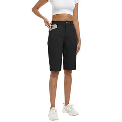 YIRUIYA Women's slim-fit Hiking shorts Stretch belt Women's Golf shorts