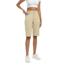 YIRUIYA Women's slim-fit Hiking shorts Stretch belt Women's Golf shorts