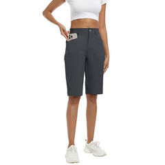 YIRUIYA Women's slim-fit Hiking shorts Stretch belt Women's Golf shorts