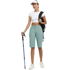 YIRUIYA Women's slim-fit Hiking shorts Stretch belt Women's Golf shorts