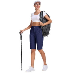 YIRUIYA Women's slim-fit Hiking shorts Stretch belt Women's Golf shorts