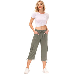 YIRUIYA Women's quick-drying outdoor sports loose casual capri pants