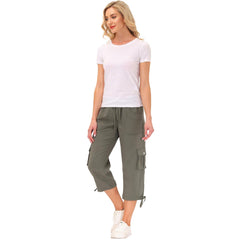 YIRUIYA Women's quick-drying outdoor sports loose casual capri pants