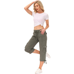 YIRUIYA Women's quick-drying outdoor sports loose casual capri pants