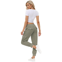 YIRUIYA Women's Cargo Pants Lightweight Joggers Pants with Hiking Athletic Pants Casual Sweatpants