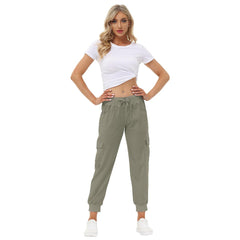 YIRUIYA Women's Cargo Pants Lightweight Joggers Pants with Hiking Athletic Pants Casual Sweatpants