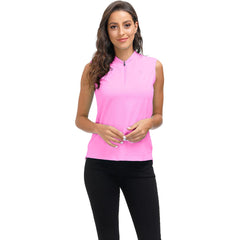 YIRUIYA Women's Tennis Shirt Sleeveless Golf Polo Shirt Sport Active T-Shirt