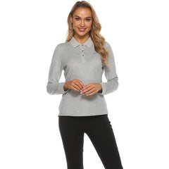 YIRUIYA Women's Long Sleeve Golf Polo Shirt (3 Buttons)