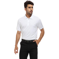 YIRUIYA Men's Polo shirt Golf super soft striped collar shirt