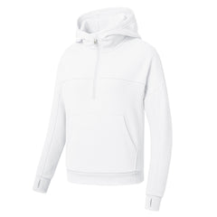 YIRUIYA Women's Half Zip Hooded Sweatshirt Long Sleeve