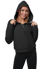 YIRUIYA Women's Half Zip Hoodie Long Sleeve