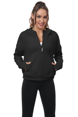 YIRUIYA Women's Half Zip Hoodie Long Sleeve