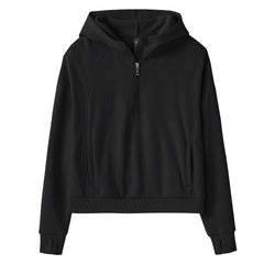 YIRUIYA Women's Half Zip Hoodie Long Sleeve