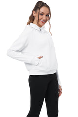 YIRUIYA Women's Half Zip Hoodie Long Sleeve