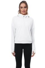 YIRUIYA Women's Half Zip Hoodie Long Sleeve