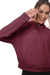 YIRUIYA Women's Half Zip Hoodie Long Sleeve