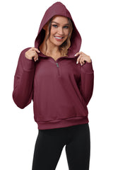 YIRUIYA Women's Half Zip Hoodie Long Sleeve