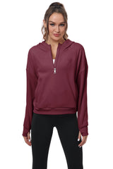 YIRUIYA Women's Half Zip Hoodie Long Sleeve