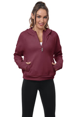 YIRUIYA Women's Half Zip Hoodie Long Sleeve