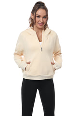 YIRUIYA Women's Half Zip Hoodie Long Sleeve