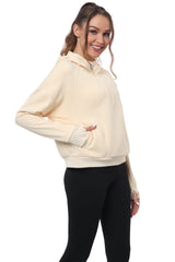 YIRUIYA Women's Half Zip Hoodie Long Sleeve