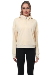 YIRUIYA Women's Half Zip Hoodie Long Sleeve