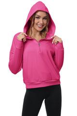 YIRUIYA Women's Half Zip Hoodie Long Sleeve