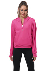 YIRUIYA Women's Half Zip Hoodie Long Sleeve