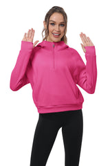 YIRUIYA Women's Half Zip Hoodie Long Sleeve