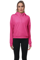 YIRUIYA Women's Half Zip Hoodie Long Sleeve