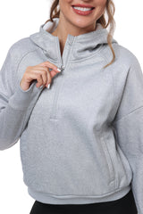 YIRUIYA Women's Half Zip Hoodie Long Sleeve