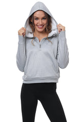 YIRUIYA Women's Half Zip Hoodie Long Sleeve