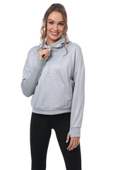 YIRUIYA Women's Half Zip Hoodie Long Sleeve