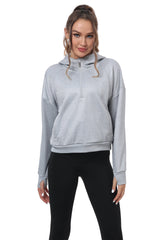 YIRUIYA Women's Half Zip Hoodie Long Sleeve