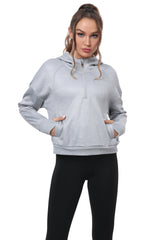 YIRUIYA Women's Half Zip Hoodie Long Sleeve