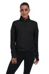 YIRUIYA Women's Half Zip Pullover Long Sleeve