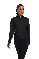 YIRUIYA Women's Half Zip Pullover Long Sleeve