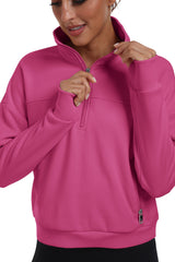 YIRUIYA Women's Half Zip Pullover Long Sleeve