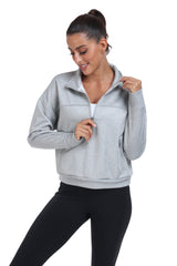 YIRUIYA Women's Half Zip Pullover Long Sleeve