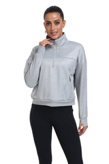 YIRUIYA Women's Half Zip Pullover Long Sleeve