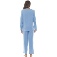 YIRUIYA Women's long casual V-neck pajama set