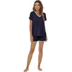 YIRUIYA Women's short casual V-neck pajama set